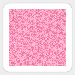 Bikes Pink Pattern Sticker